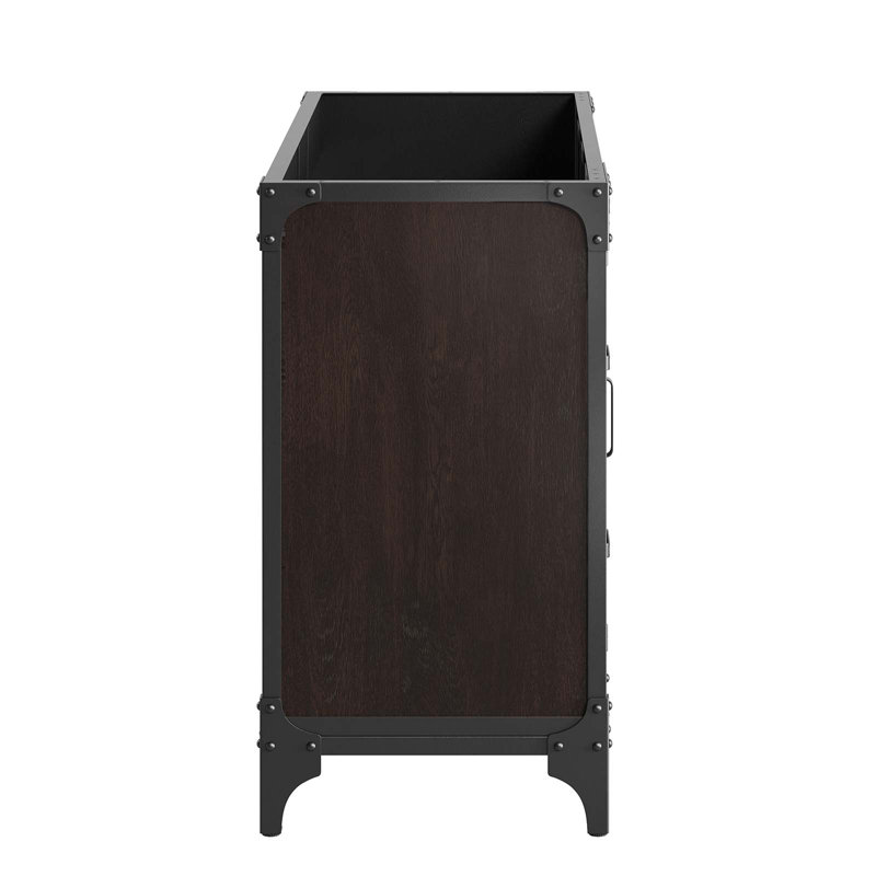 Steamforge 47" Black Walnut Double Bathroom Vanity Cabinet