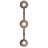 Melrose Barlett 3 - Light Smoke/Natural Iron Unique/Statement Pendant