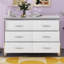 Commode pour chambre très brillante avec 6 tiroirs et poignée en métal-214976803