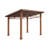 Solid Wood Patio Gazebo, Arcadia , Resistant Sloping Steel Roof , With Curtain , Cedar Framed, Grill Gazebo-100764279