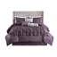 Ensemble d'édredon touffeté 7 pièces prune complète-131588469-131588477