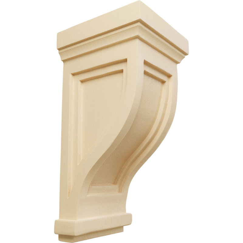 Corbeau encastré traditionnel, Érable, H 10 po x l 4,75 po x P 5 po