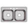 Dayton 33" L x 19" W Double Basin Drop-In Kitchen Sink