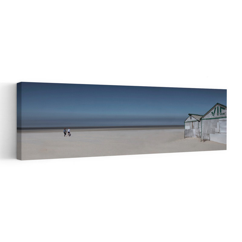 Art mural côtier Vast Serene Beach Huts, H 16 po x l 48 po