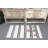 Vintage Turkish Oushak Rug With Striped Pattern And Flat Weaving Kilim Technique In White For Entryway
