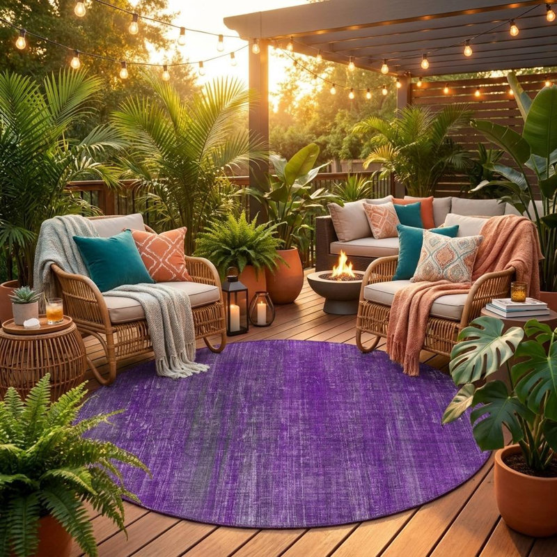 Tapis d'intérieur rond 8 po