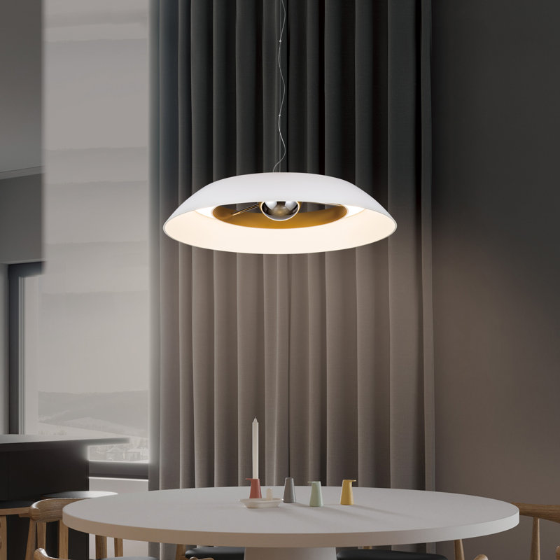 Luminaire suspendu del unique à 1 lumière ahsaad, 29.53" W x 29.53" D