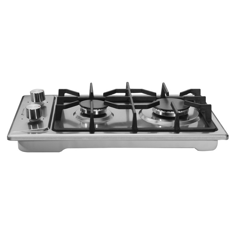 Trifecte Galway 36 in. GAS Cooktop in Stainless Steel with 5 Burners Including Power Burners and Cast Iron Griddle, Silver