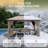 8x8 Gazebo with Curtain & Mosquito Netting Outdoor, Heavy-Duty Party Tent with Double Roof, Patio Tent with Zipper Screens Backyard Garden Lawn Shelter,Beige