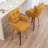 Zareon 27.95” Double-Layered Velvet-Padded Bar Stools-237832225