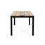Table de salle à manger en bois et thermolaquée, d'une hauteur de 29,5 po, d'une profondeur de 69, d'une largeur de 35, aspect classique, à la table d'extérieur avec panneau central noir, couleur principale, 64,48 lb, conception moderne, assemblage partiel