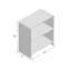 Crystal 22"W Rectangular Clear Acrylic 2 Tier Bookcase