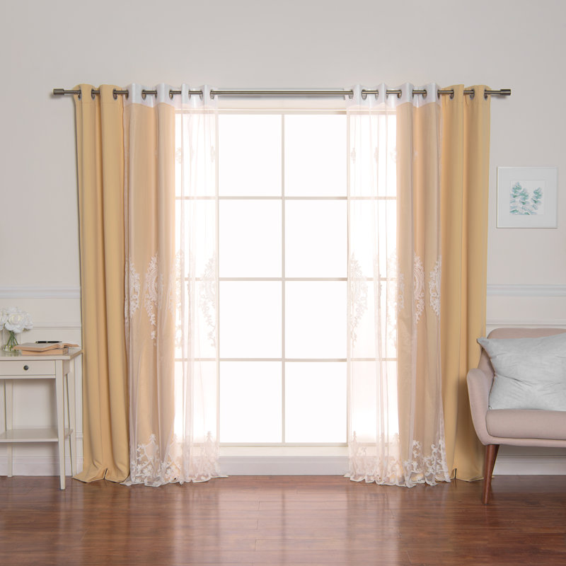 Salomon Blackout Curtain, 52" W x 96" L, Sunlight