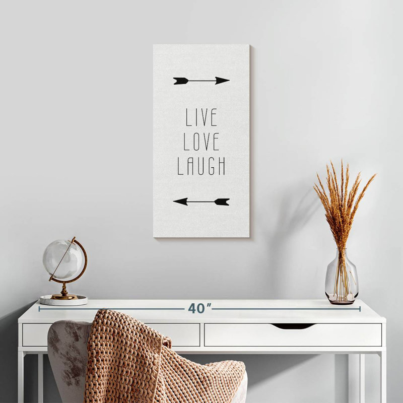 Signe «Live Love Laugh», H 24 po x l 12 po