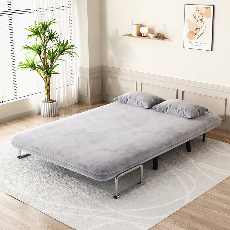 Versatile Convertible Chair Bed With Adjustable Backrest And Pillow For Home And Office