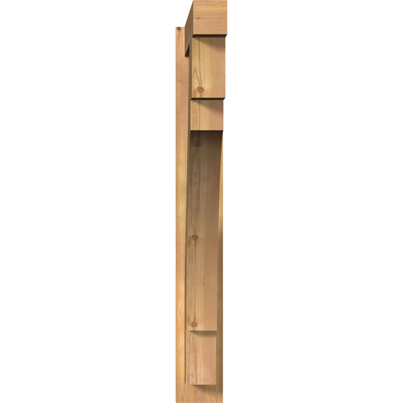 Persienne en bois Merced Block Rustic Timber, P 36 po x H 44 po, Sapin Douglas de 8 po (sciage brut)