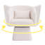 Chaise d'appoint moderne pivotante avec rotation à 360 °-1301580161