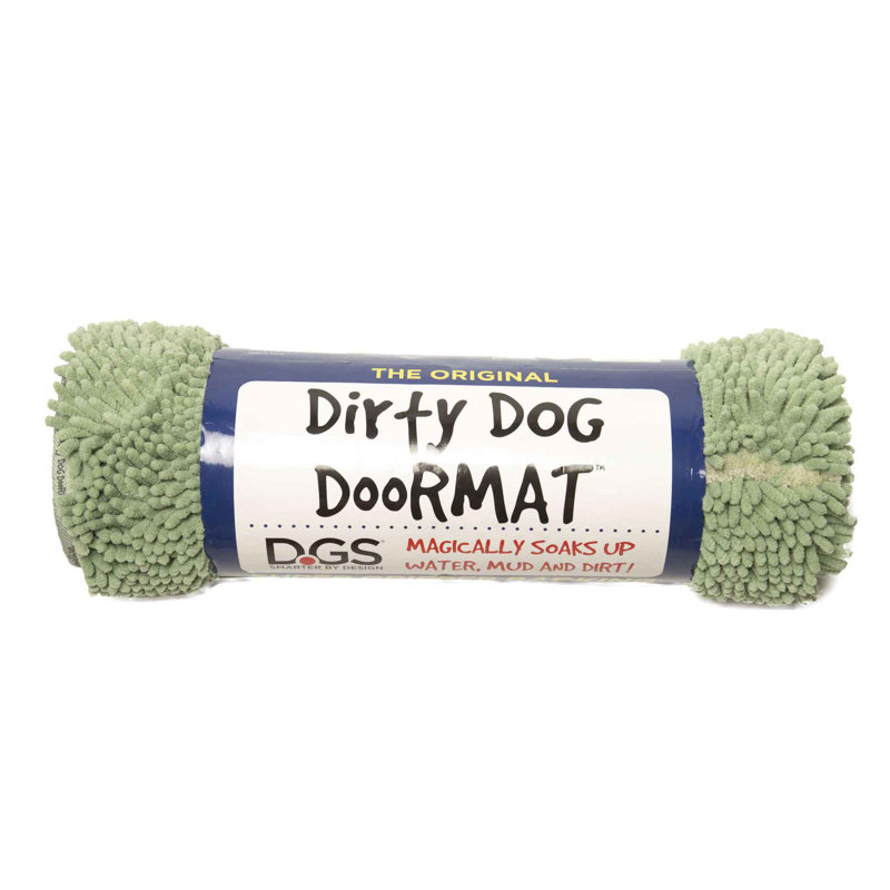 Petit tapis de porte pour chien sale gris brumeux DGS Pet Products 23 po x 16 po x 2 po, Moyen (l 20 po x P 35 po x H 2 po)