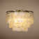 Aslak Tiered Antique Bronze Capiz Flush Mount Ceiling Light with Shell Accents