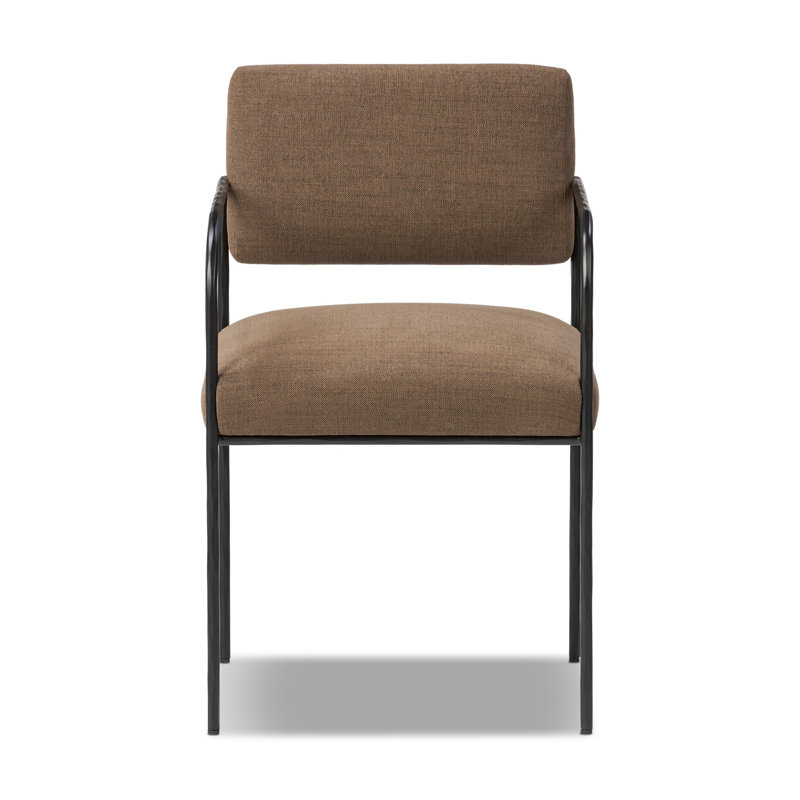 Fenn Dining Chair-Crypton Nomad Mushroom, Hampton Cream