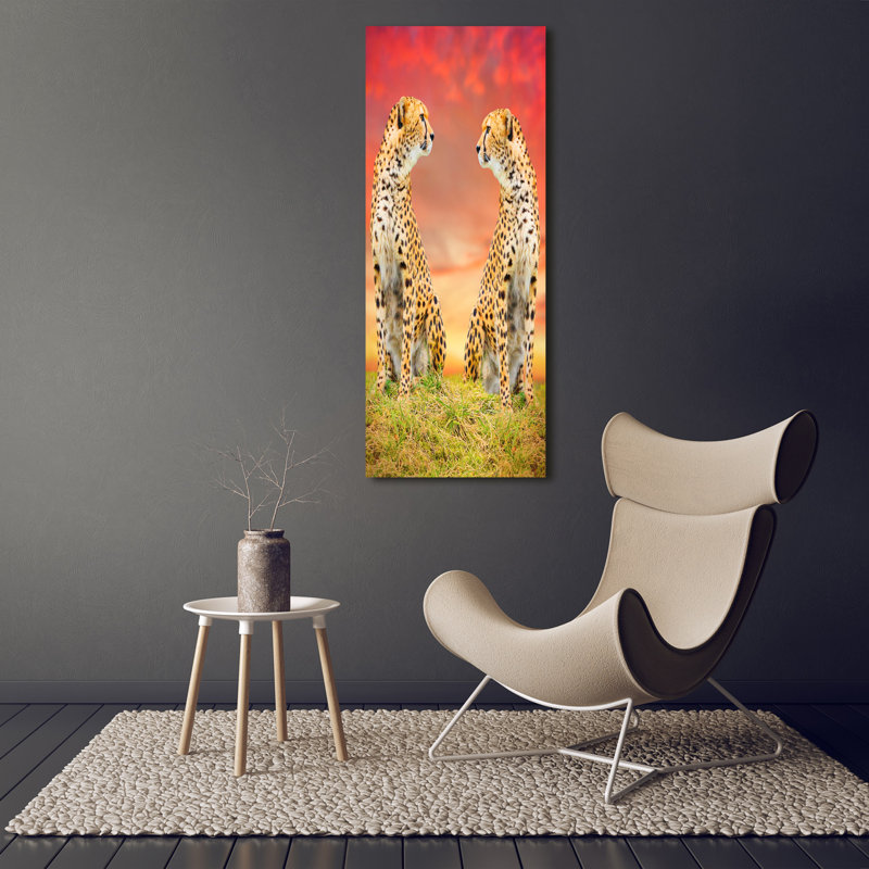 Two Cheetahs - Wrapped Canvas Print