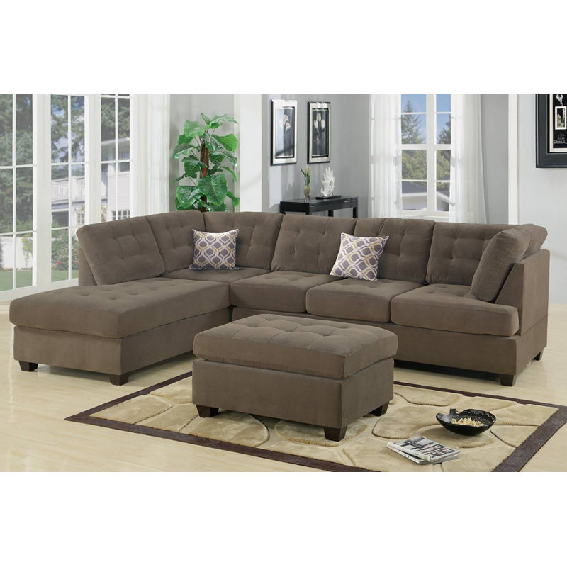 2-Piece Sectional Set with 2 Accent Pillows