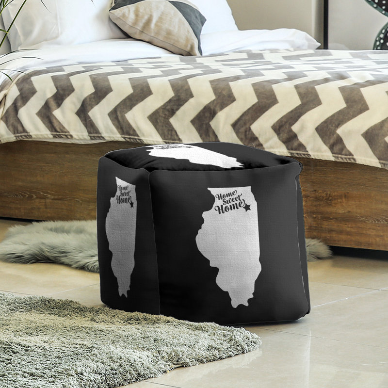 Repose-pieds à cubes joliet joliet home, Noir