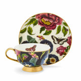 Spode Creatures Of Curiosity Tea & Sauc Cpe 7Oz (Blk/Crm)