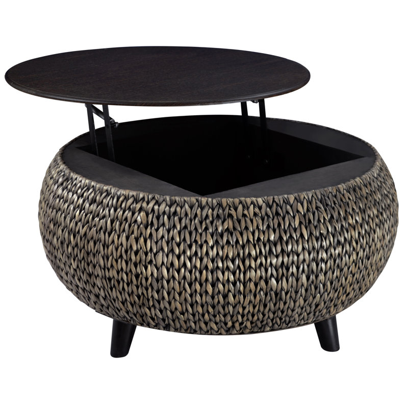 Tampa Solid Wood Top Single Coffee Table, Silver Gray