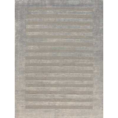Wide Stripe Viscose Striped Indoor Rug