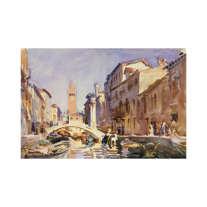 Venetian Canal, 1913 by John Singer Sargent - Wrapped Canvas Gallery-Wrapped Canvas Giclée