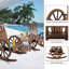Chaise berçante d'extérieur en bois à roulettes - Chaise berçante Adirondack de conception rustique à roulettes