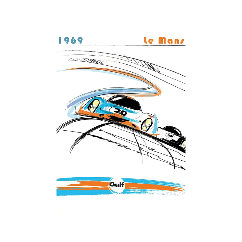 Art de 24 heures «Le Mans» par Fly Graphs, impression sur toile tendue, H 26 po x l 18 po x 1,5 po