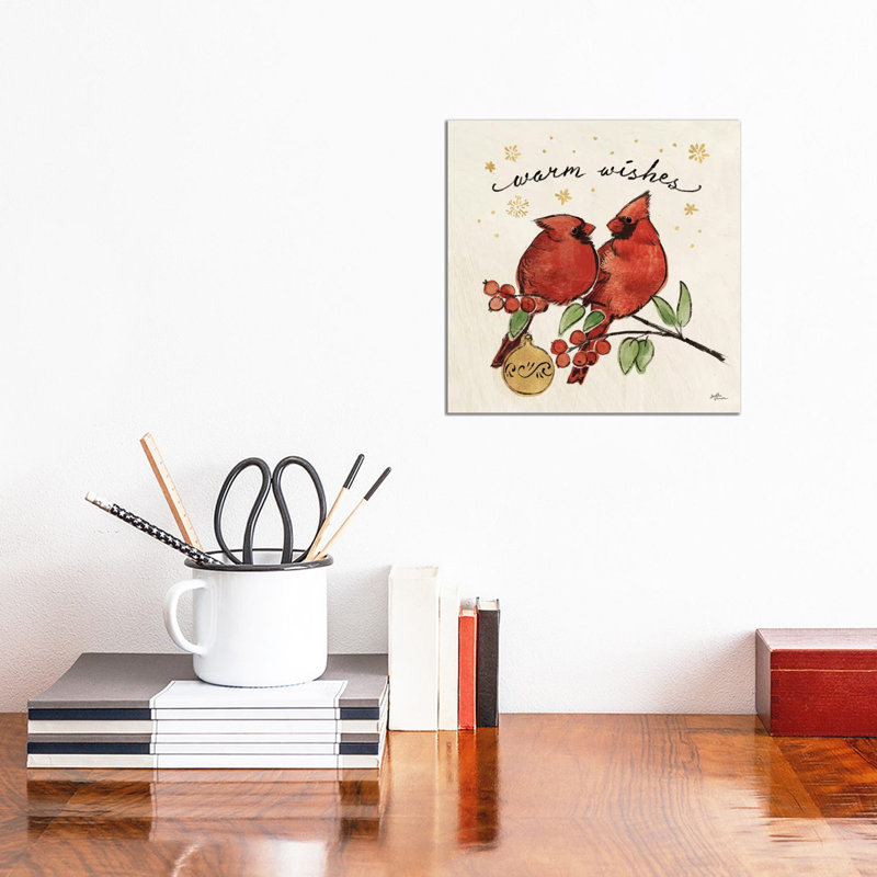 Christmas Lovebirds IX by Janelle Penner - Wrapped Canvas Print, 30.48 cm H x 30.48 cm W