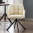 Khac Office Swivel Chair Comfy Faux Leather Desk Chair Modern Computer Task Chair for Living Room/Bedroom/Home Office