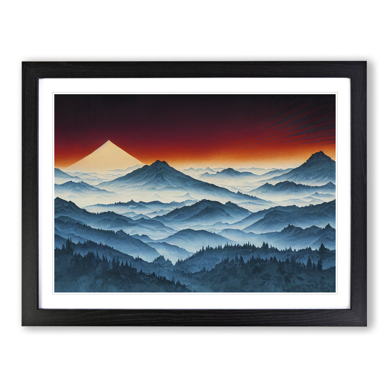 Seductive Mountain Forest - Framed Print, 34cm H x 46cm W x 2cm D, Black