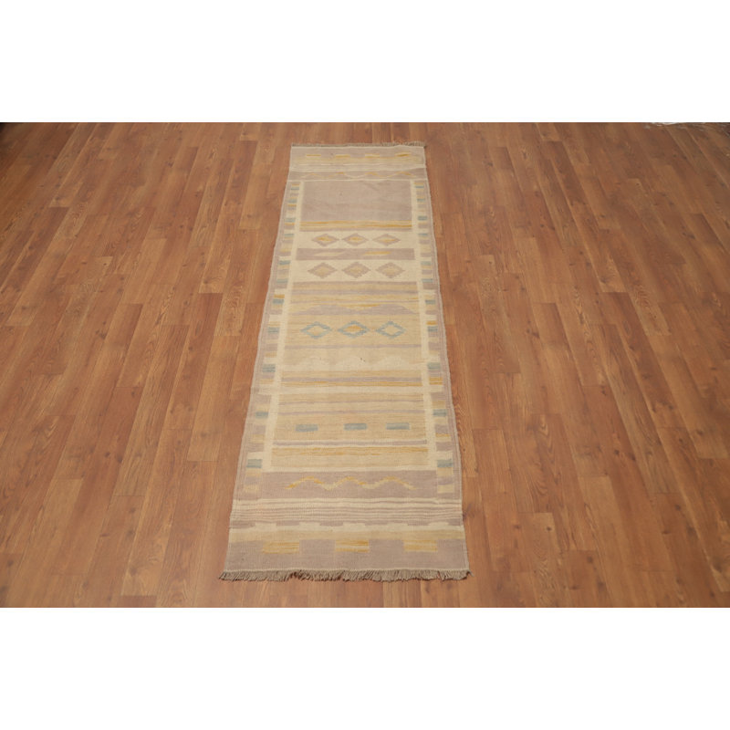 Geometric Kilim Handwoven Runner Rug 2x6