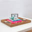 Table basse/repose-pieds en bambou floral 2-13753422