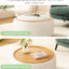 29" Round Chenille With Wood Frame, Solid Legs, Reversible Lid For Books And Storage, Living Space Decor-131258210
