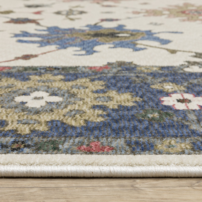 Erlich Floral Indoor Rug, Rectangle 9'10" x 12'10"