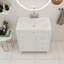 Meuble-lavabo simple 30 po avec plateau en résine Shilee-787780548