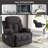 Swinging Recliner Massage Heated Sofa, With USB And 2 Cup Holders In Side Pockets-780690303