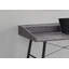 Bureau d'ordinateur, bureau personnel, ordinateur portable, tablettes de rangement, L 48 po, travail, stratifié gris pierre, métal noir, contemporain, moderne-818329769