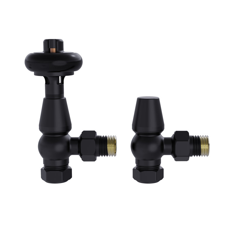 Traditional TRV Thermostatic Radiator Valves, Black