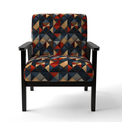Fauteuil d'appoint rustique et industriel à motif géométrique I I - Rustic Industrial