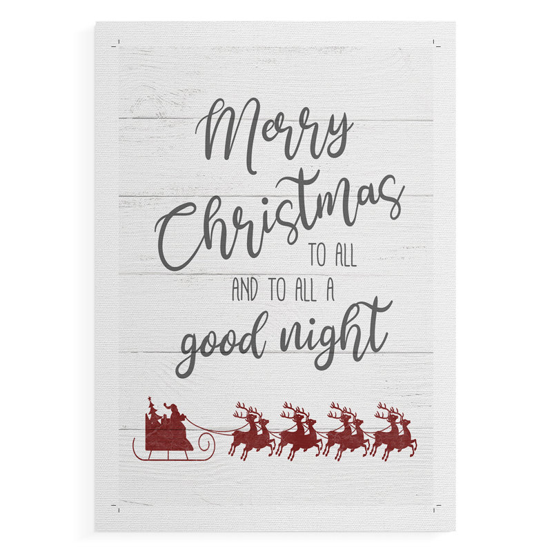 Goodigh Sleigh - Impression sur toile seulement - NON-CADRE, H 18 po x l 12 po