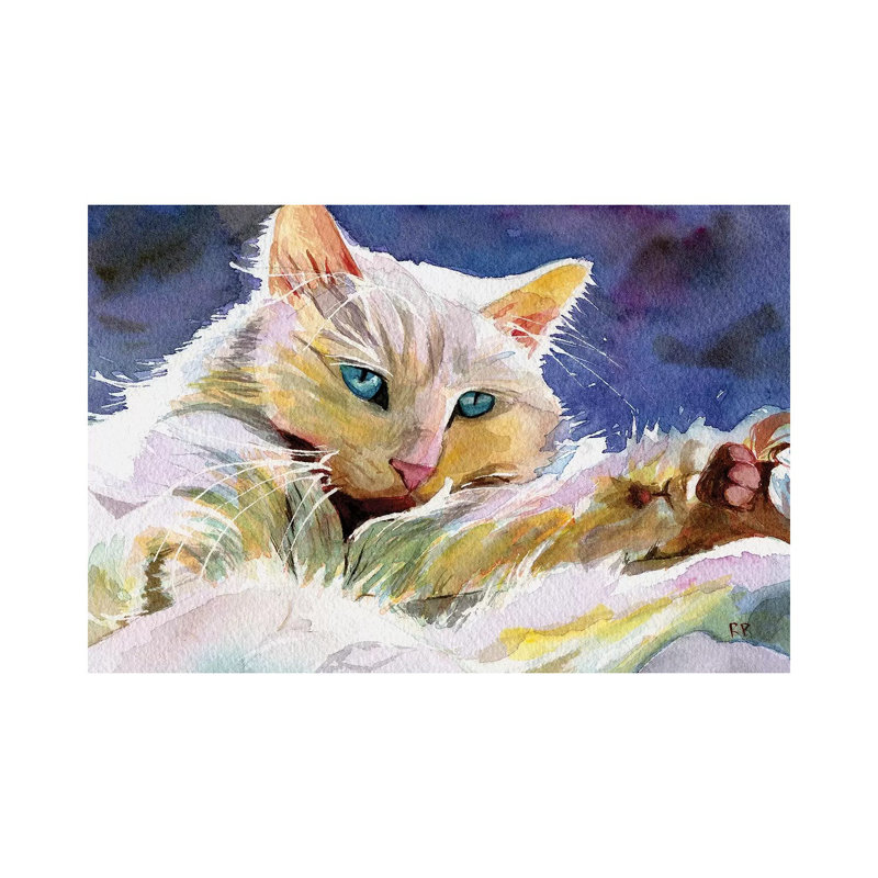 Persian Eyes 1 Piece Painting on Canvas, 45.72cm H x 66.04cm W x 3.81cm D, Wrapped Canvas