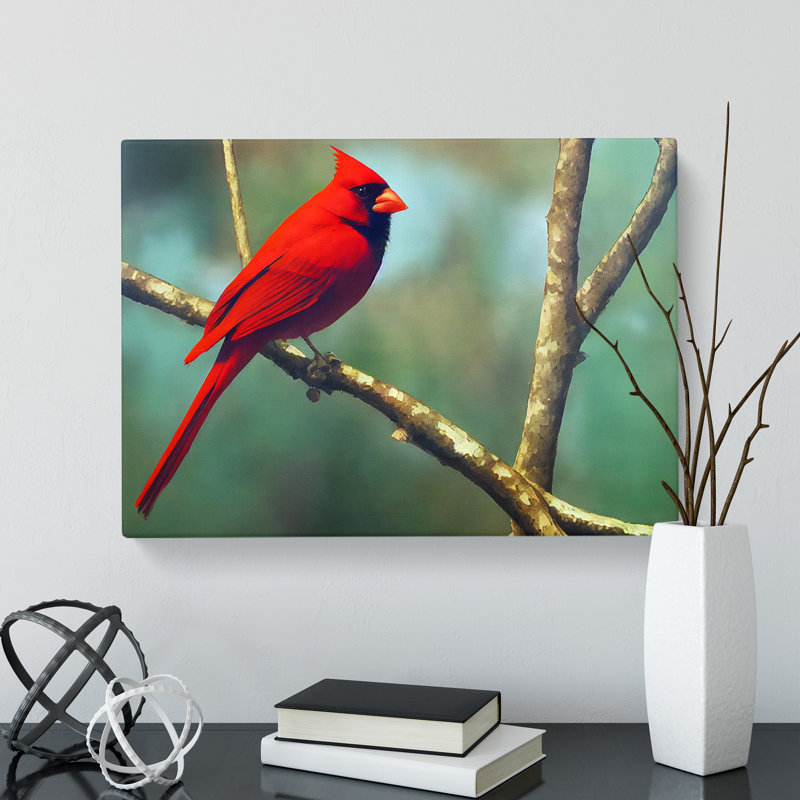 Cardinal Bird Vol.11 - Wrapped Canvas, 50cm H x 76cm W x 3cm D