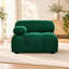 Chaise rembourrée en tissu de velours simple à un bras-121972246