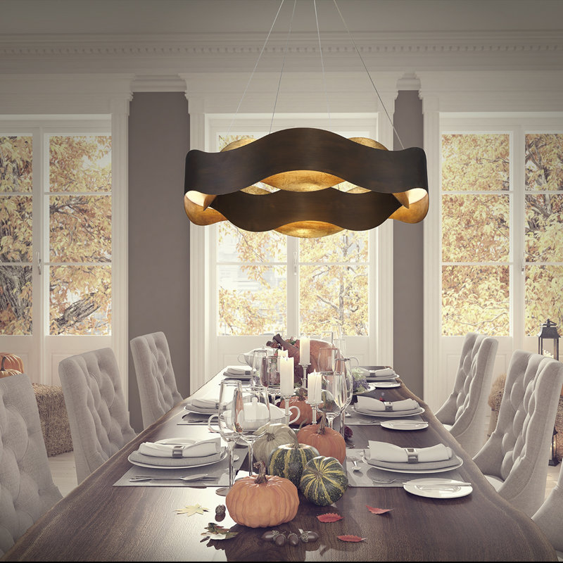 Vaughan Dimmable LED Wagon Wheel Chandelier